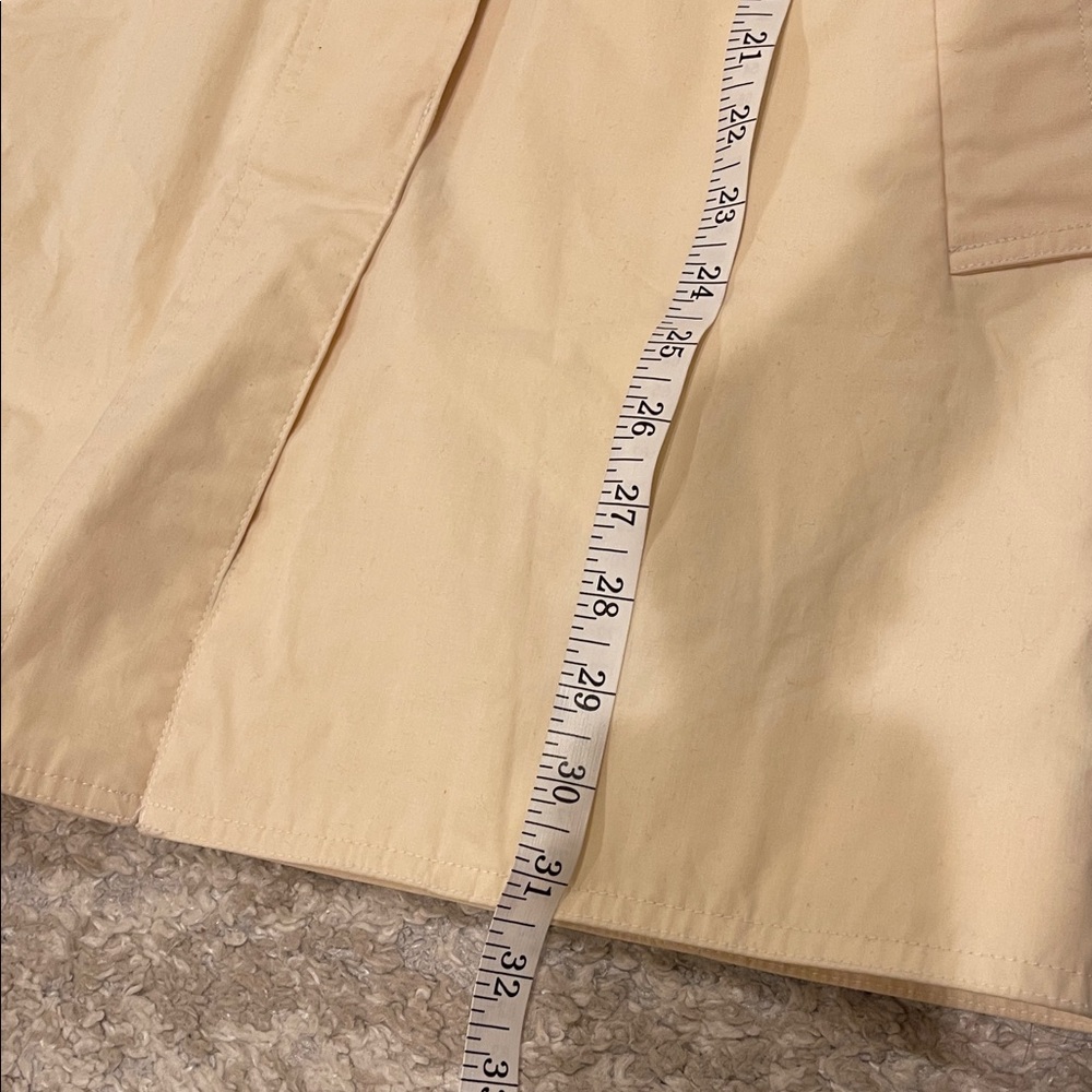 Coach Yellow Sateen Walking Trench Coat Jacket Signature Lining Size XS - Picture 5 of 15